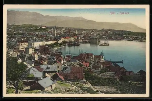 AK Split-Spalato, Totalansicht aus der Vogelschau