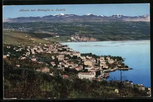 AK Abbazia, Gesamtansicht mit Mattuglie u. Castello