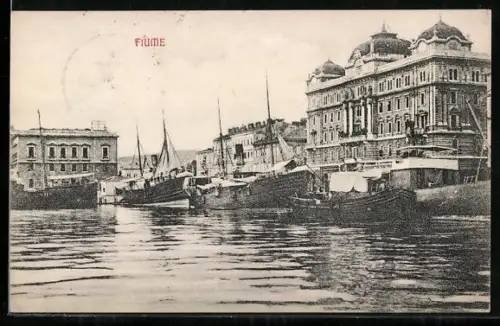 AK Fiume, Partie am Hafen