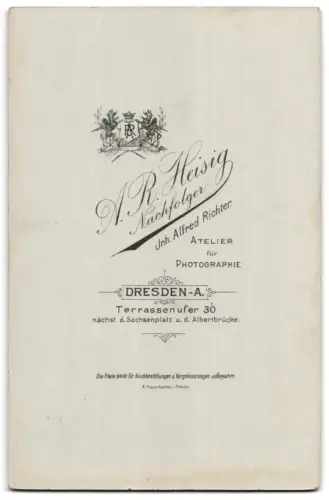 Fotografie Atelier A. R. Heisig, Dresden, Terrassenufer 30, Mutter mit Kind