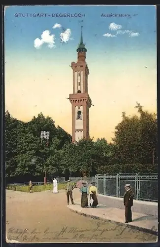 AK Stuttgart-Degerloch, Aussichtsturm
