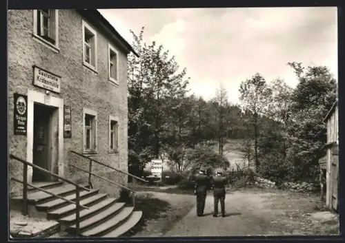 AK Bad Steben, Gasthof Krötenmühle an der Zonengrenze