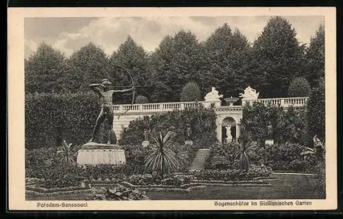 AK Potsdam, Schloss Sanssouci, im Sicilianischen Garten