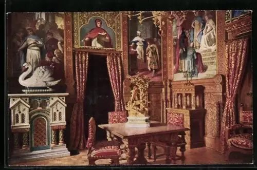 AK Speisezimmer im Schloss Neuschwanstein