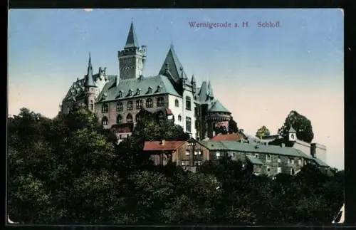 AK Schloss Wernigerode /Harz, Seitenansicht