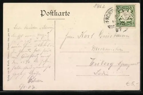 AK Schloss Falkenstein, Vor- u. Rückansicht, Ruine