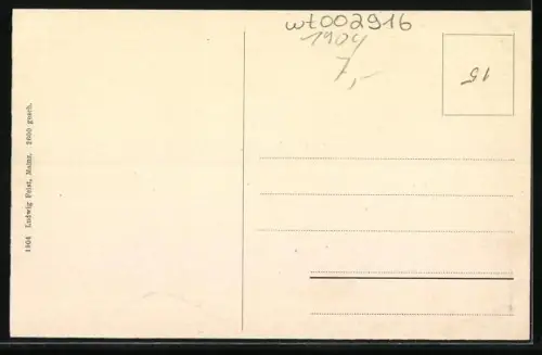 AK Burg Rheinstein, Gesamtansicht mit Rhein u. Dampfer