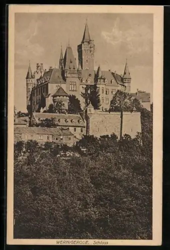 AK Wernigerode, Blick auf das Schloss