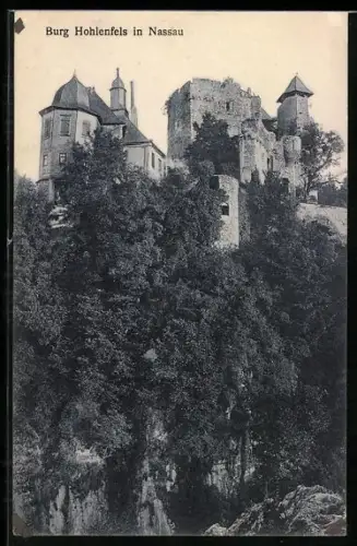 AK Hahnstätten, Burg Hohlenfels in der Gesamtansicht