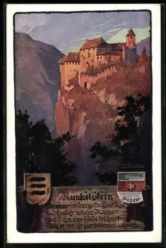 Künstler-AK Bozen, Schloss Runkelstein