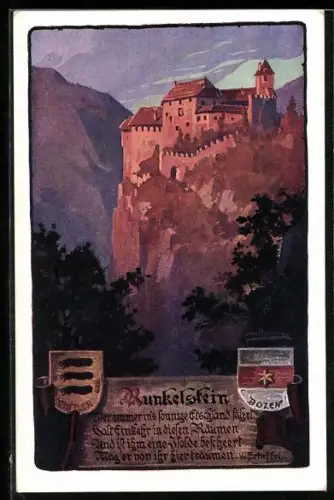 Künstler-AK Bozen, Schloss Runkelstein