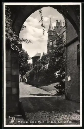 AK Wernigerode a. Harz, Eingang zum Schloss