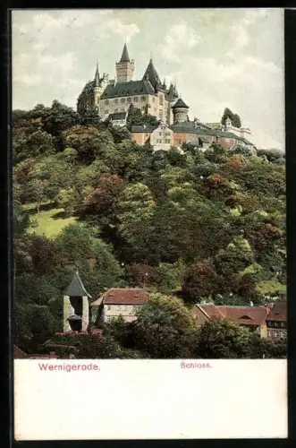 AK Wernigerode, Blick zum Schloss