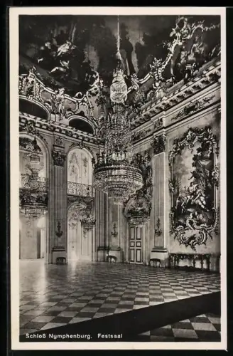 AK Schloss Nymphenburg, Festsaal, Innenansicht
