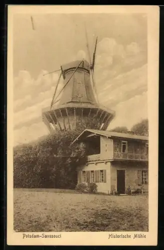AK Potsdam-Sanssouci, Historische Mühle