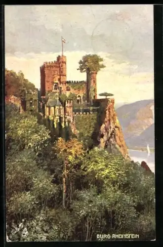Künstler-AK Raphael Tuck & Sons Nr. 678B: Burg Rheinstein