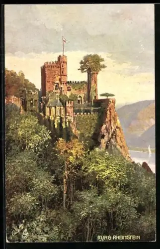 Künstler-AK Raphael Tuck & Sons Nr. 678B: Burg Rheinstein