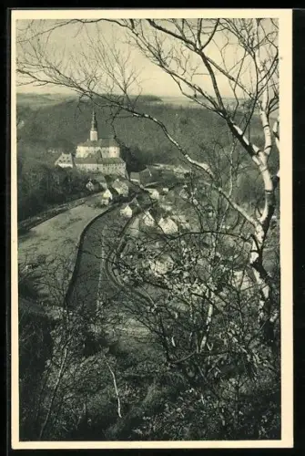 AK Weesenstein, Totalansicht mit Schloss Weesenstein