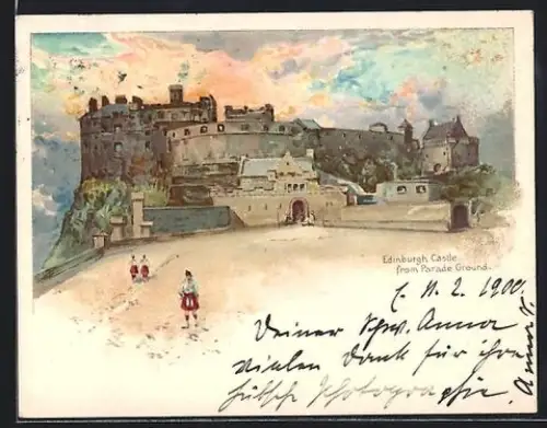 AK Edinburgh, Castle from Parade Ground