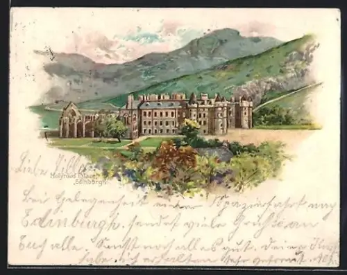Künstler-AK Edingburgh, Holyrood Palace