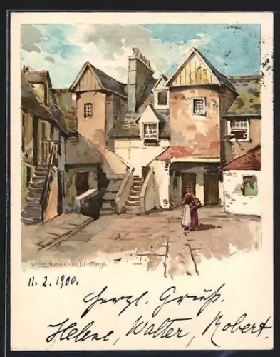 Lithographie Edinburgh, White Horse Close