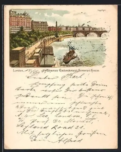 Mini-AK London, Thames Embankment, Somerset House