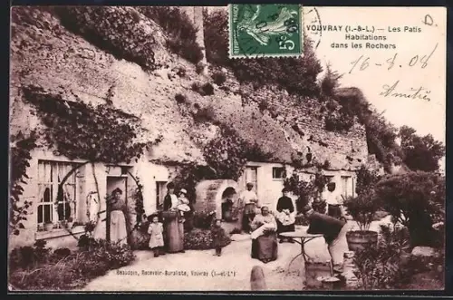 AK Vouvray /I.-&-L., Les Patis, Habitations dans les Rochers