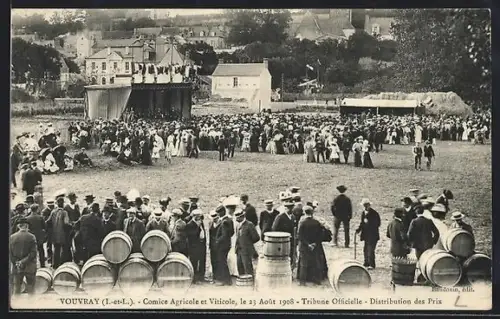 AK Vouvray /I-et-L, Comice Agricole et Viticole, le 23 Août 1908, Tribune Officielle, Distribution des Prix