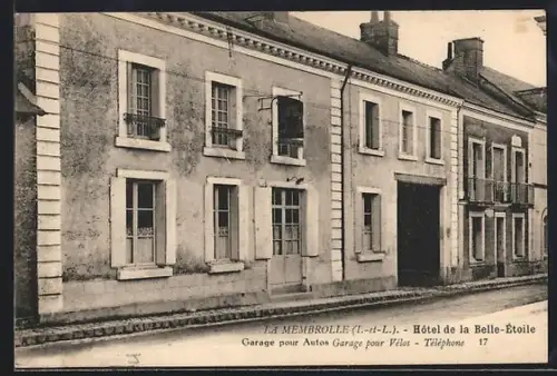 AK La Membrolle /I-et-L, Hôtel de la Belle-Étoile avec garage pour autos et vélos