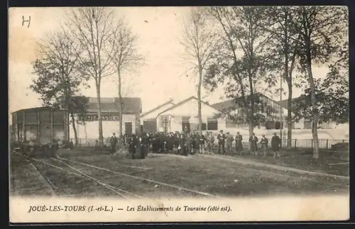 AK Joué-lès-Tours /I.-et-L., Les Établissements de Touraine, côté est