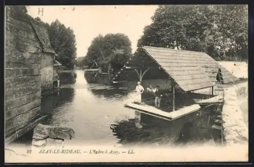 AK Azay-le-Rideau, L`Indre à Azay