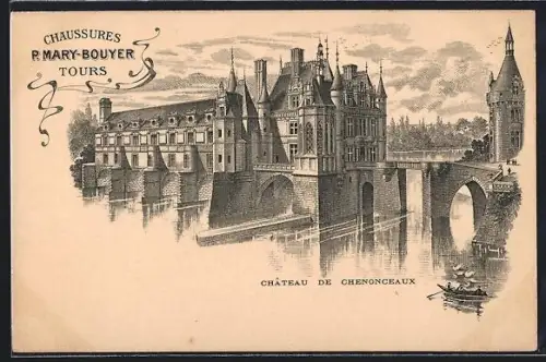 AK Chenonceaux, Château de Chenonceaux et barque