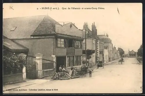 AK Bléré /I.-et-L., Quai de l`Abattoir et scierie Cousy Frères
