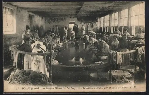 AK Tours /I.-et-L., Hôpital Général, La Lingerie, Le Lavoir alimenté par le puits artésien