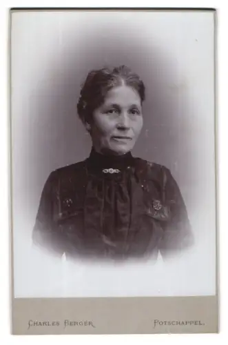Fotografie Charles Berger, Potschappel, Porträt einer Dame