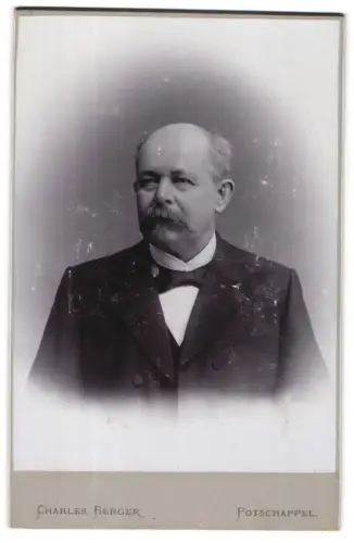 Fotografie Charles Berger, Potschappel, Porträt eines älteren Mannes