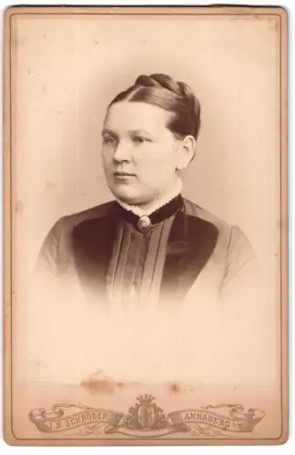 Fotografie J. S. Schröder, Annaberg i. S., Porträt einer Dame
