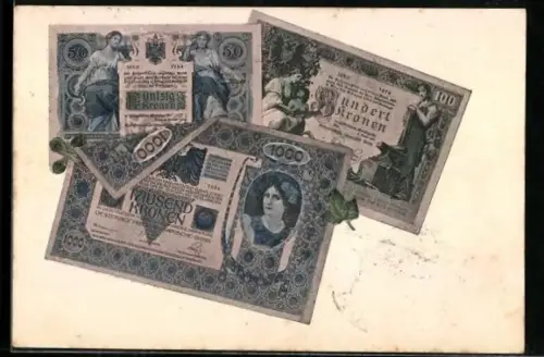AK Österreich-Ungarn, Geldschein über hundert Kronen