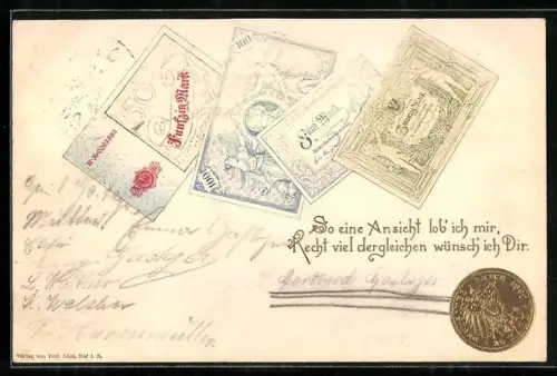 Lithographie Berlin, Geldscheine- und Münze