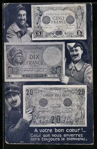 AK Aufruf zum Zeichnen französischer Kriegsanleihen