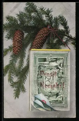 AK Reichskassenschein Zwanzig Mark unter Tannenzapfen, Geld