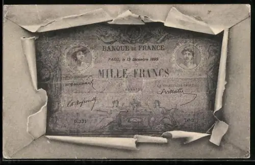 AK Geldschein, Banque de France, Mille Francs