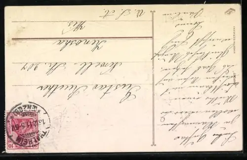 AK Hand mit Geldscheinen, Neujahrsgruss