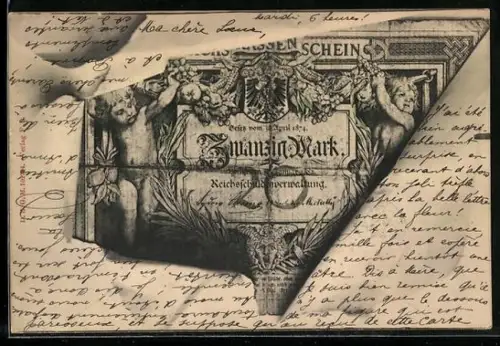 AK Reichskassenschein Zwanzig Mark