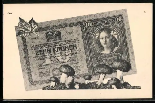 AK Geldschein der österreich-ungarischen Bank, 10 Kronen