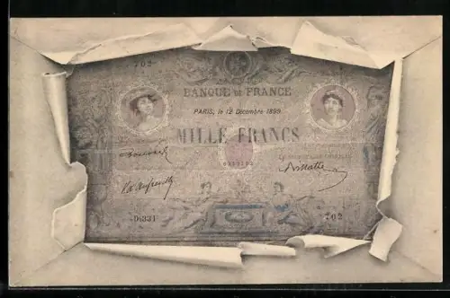 AK Geldschein, Banque de France, Mille Francs