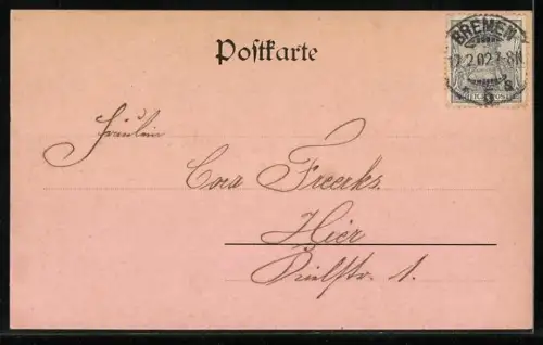 AK Umschlag mit Fünfzig-Mark-Schein