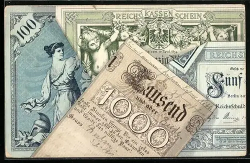 AK Reichskassenschein, Tausend Mark, Wappen