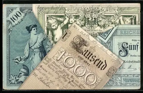 AK Reichskassenschein, Tausend Mark, Wappen