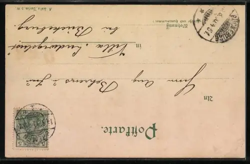 AK Glückwunsch Geldschein mit Notiz